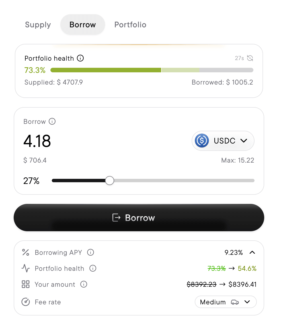 Borrow assets across chains