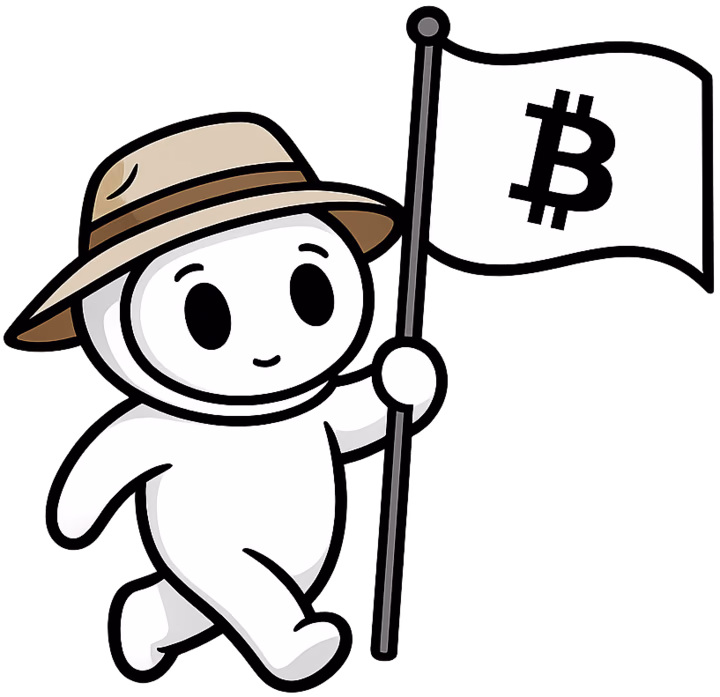 Quid carrying a Bitcoin flag